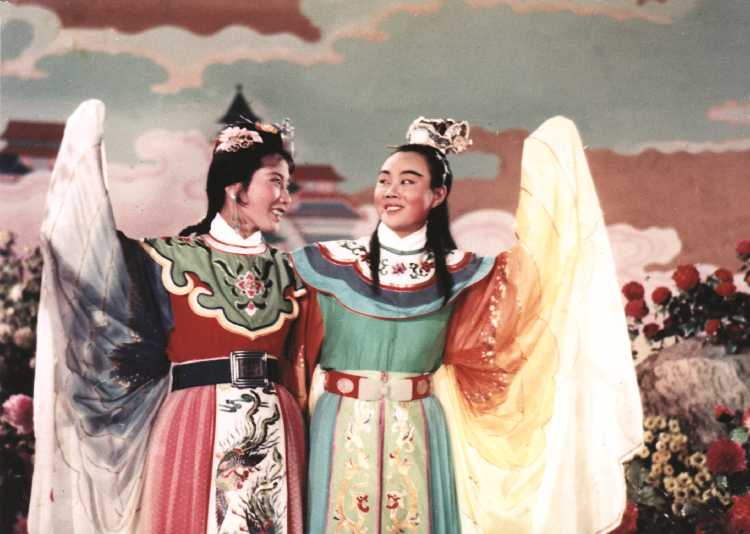 台越劇電視劇《梁山伯與祝英台》范瑞娟(飾)梁山伯,傅全香(飾)祝英台